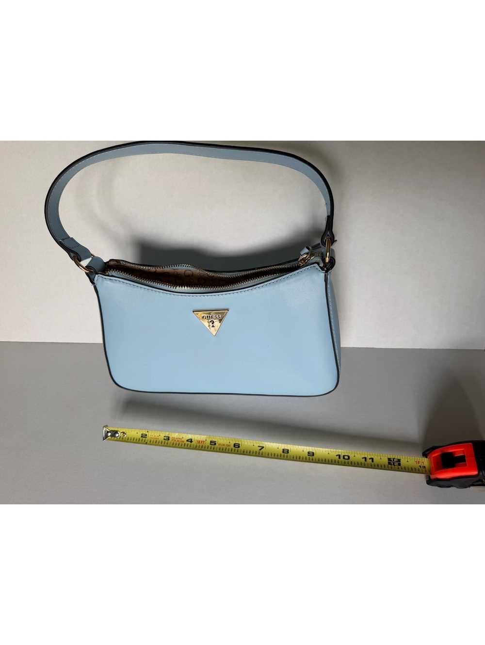 Y2K Baby Blue GUESS Shoulder Bag / Mini Baguette Purse